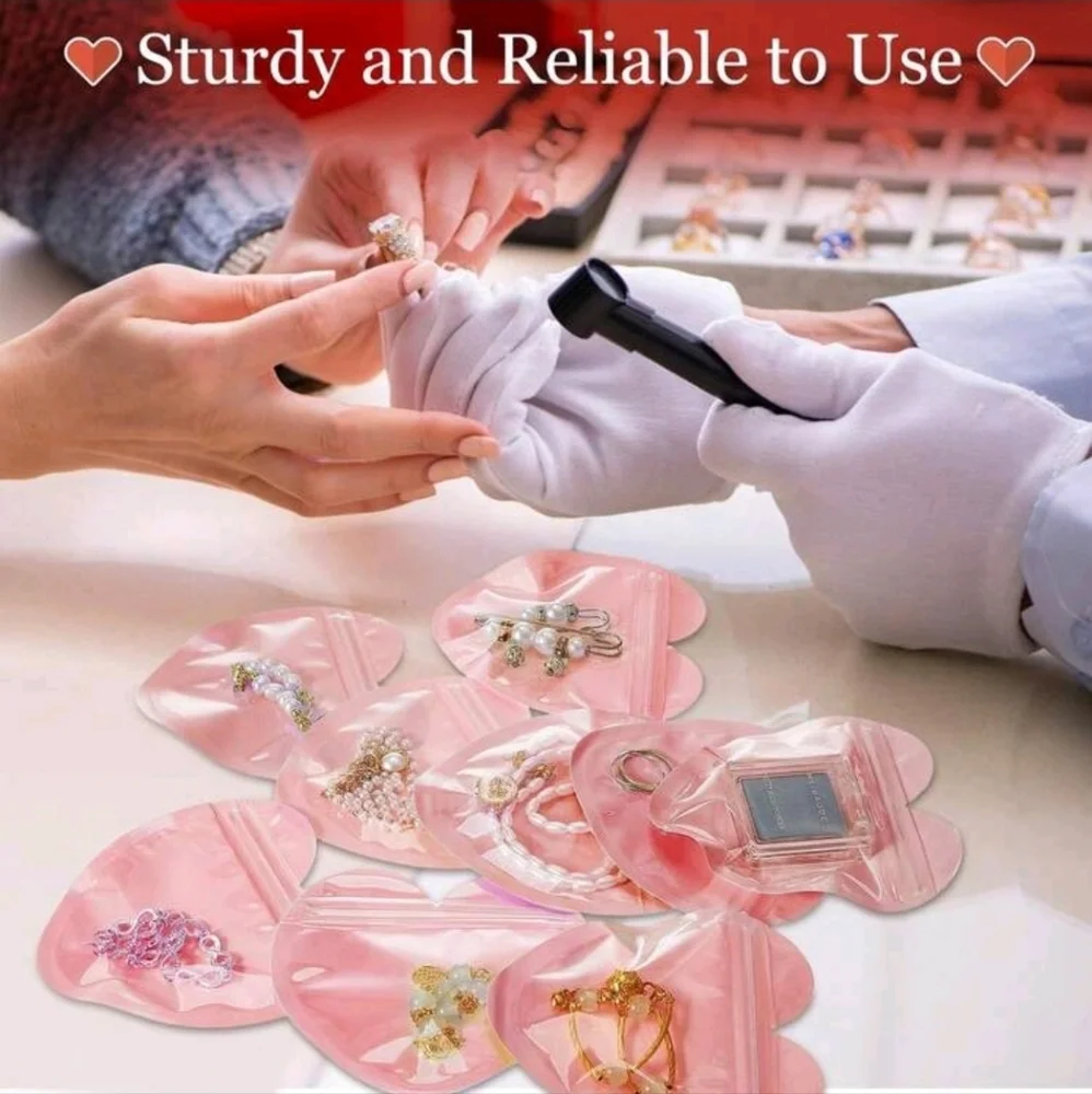 💕 $6 Bundled Pink Heart-Shaped Jewelry Organizers
